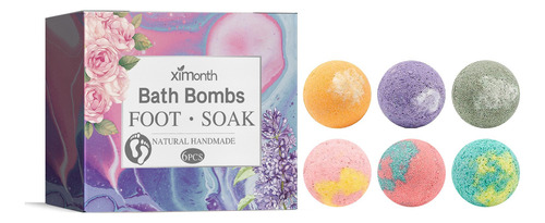 Bombas De Baño De Pies Naturales Ximonth, Set De Regalo, 6 U