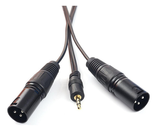 2 Cable Xlr Estéreo De 3,5 Mm (trs De 1/8 Pulgadas) Para