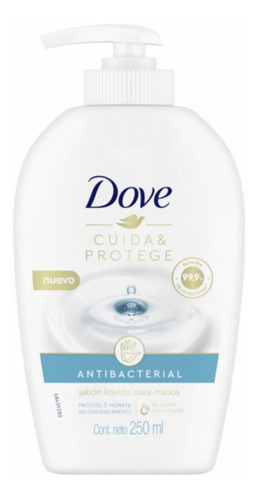 Dove Jabon Liq X250 Cuida Y Protege Antibacterial C/valvula 