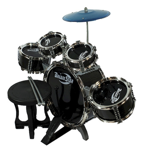 Bateria Musical Jazz Drum 5  Cuerpos C/platillo Y  Banquito