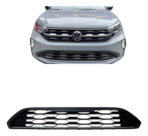 Grade Dianteira Inferior Vw Nivus 2020 2021 2022 2023 2024