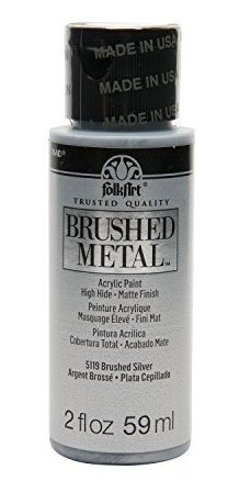 Folkart Brushed Metal Paint In Assorted Colors (2 Oz), Silve