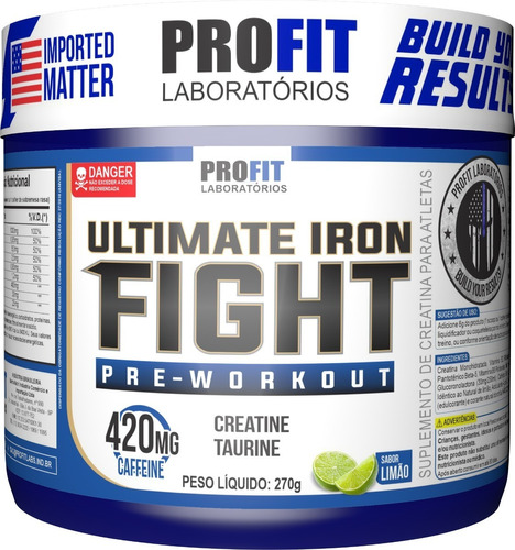 Pré-treino Ultimate Iron Fight 270gr - Profit Labs