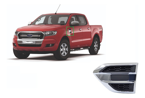 Moldura Rejilla De Salpicadera Ford Ranger 2017 2018 2019