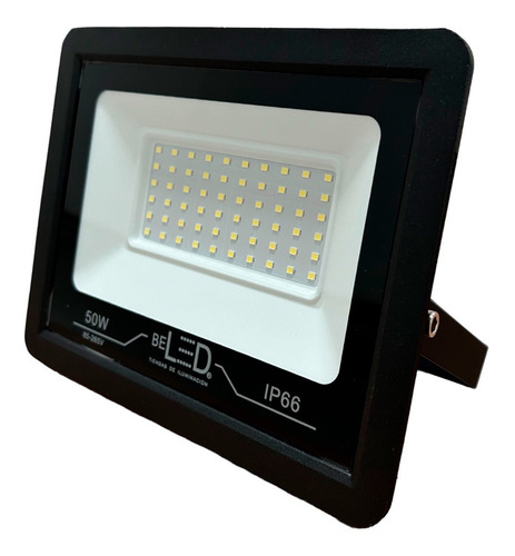 Reflector Led 50 Watts Ultradelgado Exterior Alta Potencia Color de la carcasa Negro Protección IP66 Contra Agua