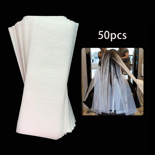 50x Papel De Tinte Para El Cabello Hoja Separadora Tiras