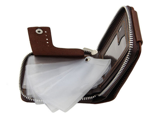 Set De Hombre Cartera Tarjetero Porta Llaves Y Pluma Color Caqui