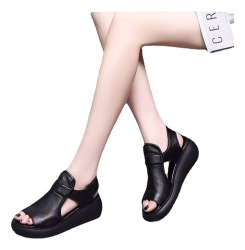 Zapatos De Mujer Con Punta Abierta Y Boca Pescado De Verano