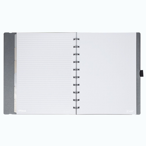 Imagem 2 de 2 de Caderno Sys Flex Coleção Metallic Titânium - Grande - Ótima