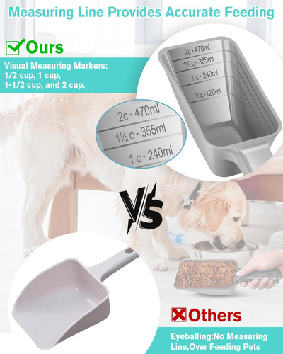 Cuchara De Comida Para Perros De 2 Tazas (paquete De 2), Cuc