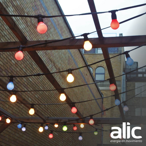 Imagen 3 de 6 de Guirnalda Luces Led Portalamparas E27 220v Alic