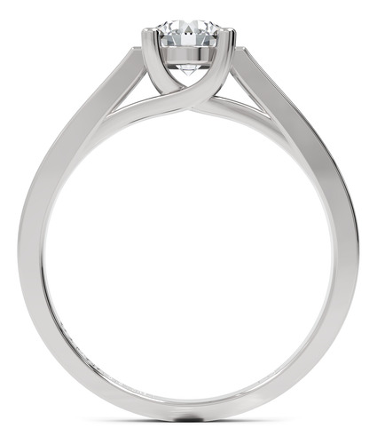 Anel De Noivado Solitário Ouro 18k Com Moissanite 50 Pontos
