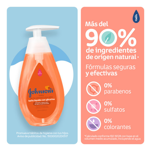 Johnson's Baby De La Cabeza A Los Pies Jabón Líquido 400ml