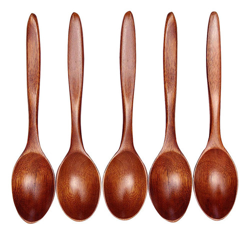 Lote De 5 Cucharas De Madera Para Cocina, Utensilios De Coci