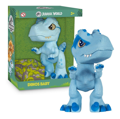 Imagem 1 de 10 de Jurassic World Velociraptor Blue Dinos Baby Azul Articulado