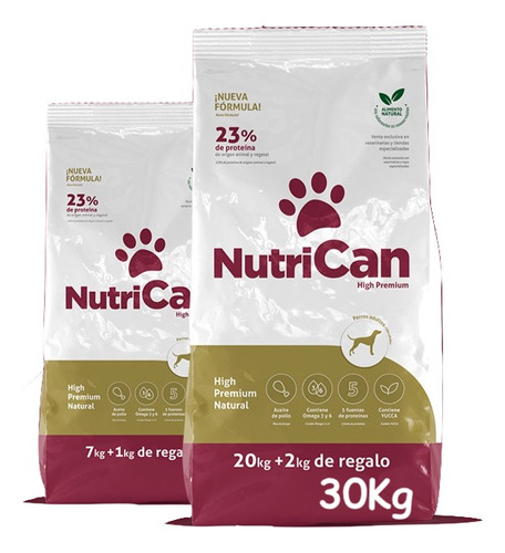 Comida Nutrican Adulto 30 Kg +regalos Racionya