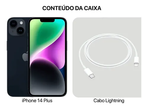 Apple iPhone 14 Plus ブラック本体 Iphone 14 Plus 128gb Preto Original Apple Preço Baixo Top (Novo