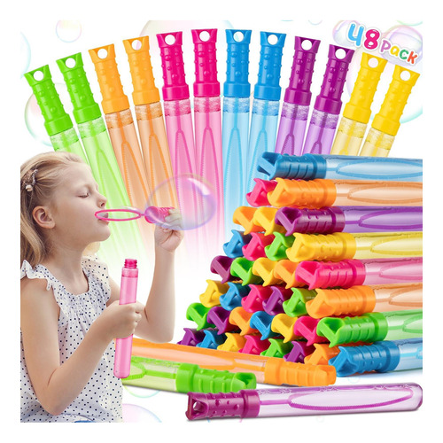Pacote Com 48 Varinhas Big Bubble A Granel Em 6 Cores, Ideai