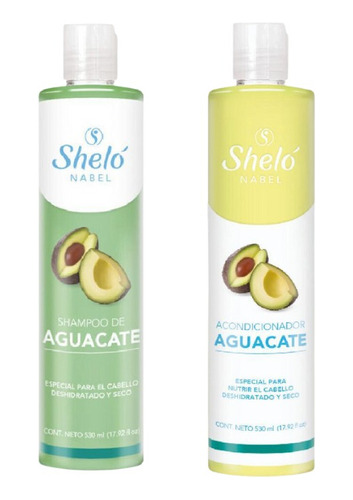 Shampoo 530ml + Acondicionador De Aguacate Shelo