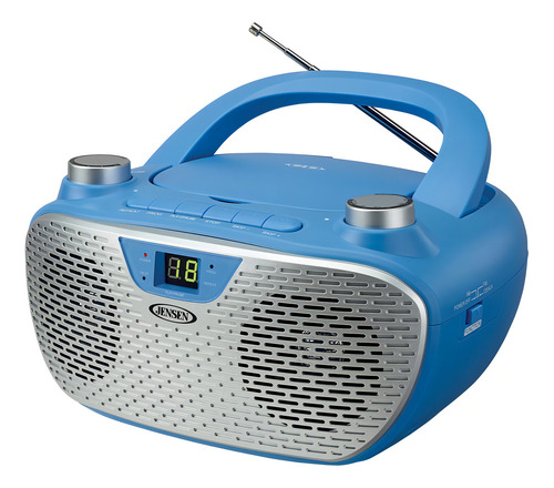 Jensen Cd-485-bl Cd-485 Reproductor De Cd Estéreo Portátil De 1 W Con Radio Am/fm (azul)