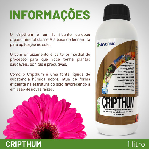 Ácido Húmico E Fúlvico De Leonardita Cripthum 1 Litro Arvensis Ácido Humico Leonardita