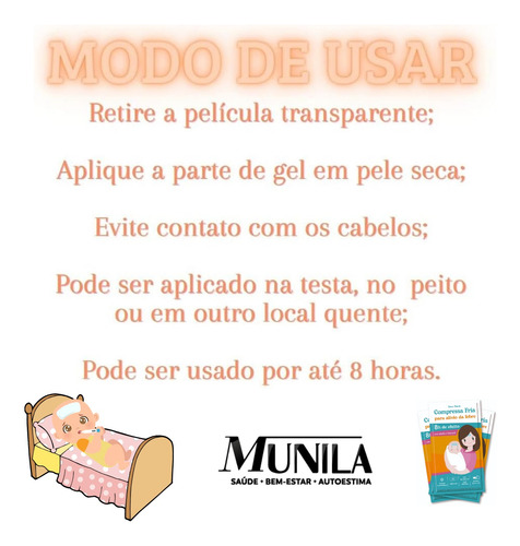 Gel Aderente Em Compressa Fria Passa Febre 8 Horas Munila
