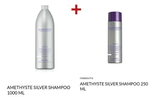 Shampoo Silver Amethyste De 1000ml+250ml 2x