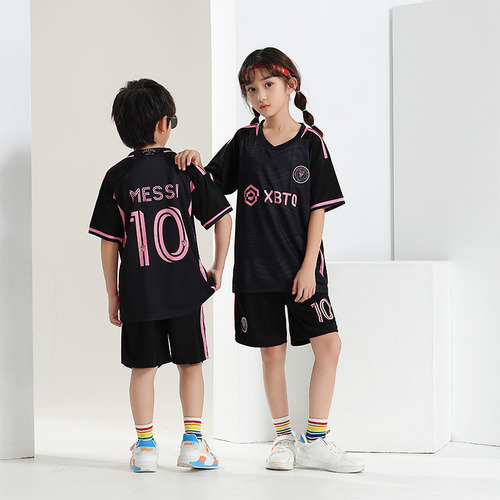 24 Miami Black No. 10 - Conjunto De Camisetas De Fútbol Para
