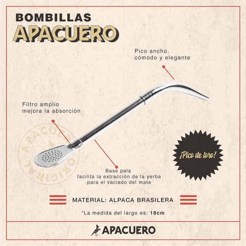 Imagen 3 de 7 de Mate Uruguayo Camionero + Bombilla Pico Loro