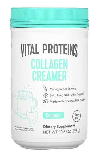Vital Proteins Colágeno Creamer Sustituto De Crema 293g Sabor Coco