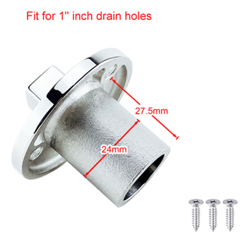 Desagüe Universal De Acero Inoxidable 316 Para Garboard Par