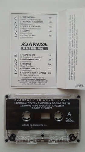 Cassete Los Kjarkas - Tiempo Al Tiempo. J (Usado)