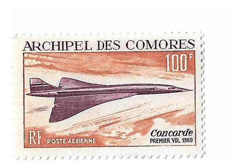 Çomores Dep Francia Avion Concorde Sello Nuevo Aereo 29  
