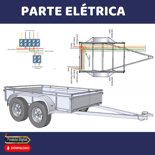 Projeto Carretinha Trucada 2 Eixos + Brinde Exclusivo