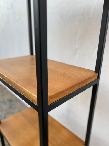 Rack Tv -mueble Living- Estanteria Biblioteca -hierro Madera