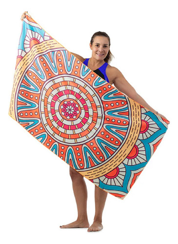 Toalla Natacion Microfibra Diseño Mandala 80x160cm - Escualo Color Multicolor