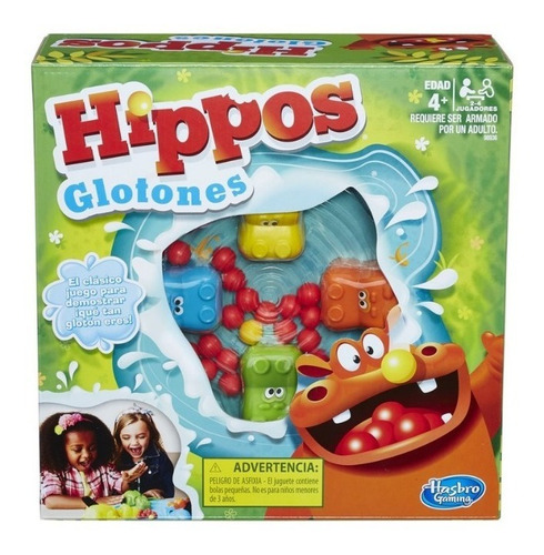 Juego De Mesa Hasbro Gaming Hippos Glotones 4+
