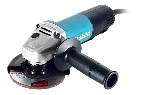 Miniesmeriladora angular Makita 9557HPG color turquesa 840 W 110 V + accesorio