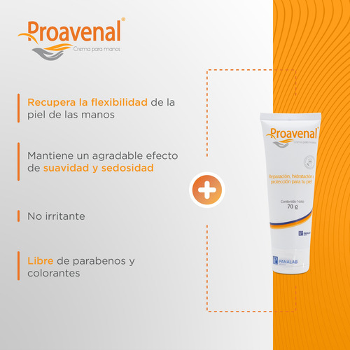 Proavenal Crema De Manos Hidratación Cuidado Corporal 70g