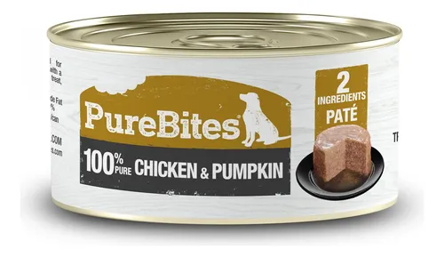 Purebites: Golosina De Pollo Y Calabaza Nutritiva Para Perro