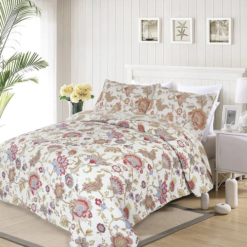 Cubrecama Cover Estampado Stitch Con Funda King Size Quilt