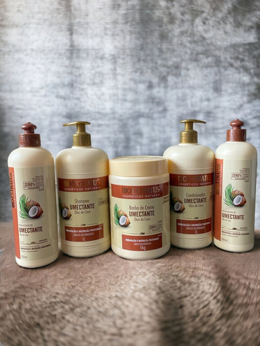 Kit 1 Shampoo 1 Cond 1 Banho De Creme 1 Litro 2 Fianliz. 500