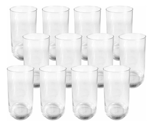 Set X12 Vasos Vidrio 472ml Agua Koba Trago Largo Vajilla Bz3