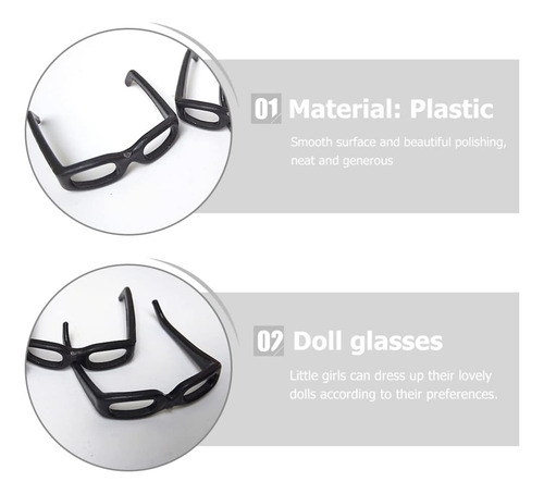 Toddmomy 60 Gafas De Sol De Muñeca Mini Gafas De Vestir Para