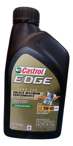 Aceite Para Motor Edge 5w40 Sintético (1 Pza) Litro