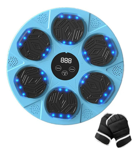 Máquina De Boxeo, Almohadilla De Boxeo Azul Con Guantes