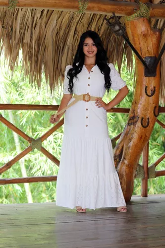 Vestido Blanco Largo Para Playa Casual Fresco Para Cristiana | gratis