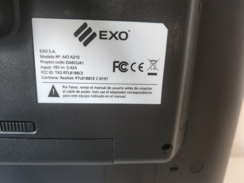 Imagen 8 de 8 de All In One Exo Intel Celeron 2gb 300gb Hdd - Leer