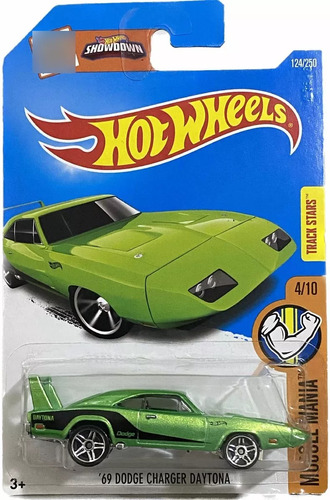 Hot Wheels 69 Dodge Charger Daytona Verde Muscle Mania 4/10