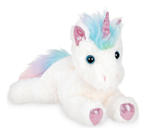 Bearington Lil Rainbow Shimmers The White Unicorn Plush, Ani